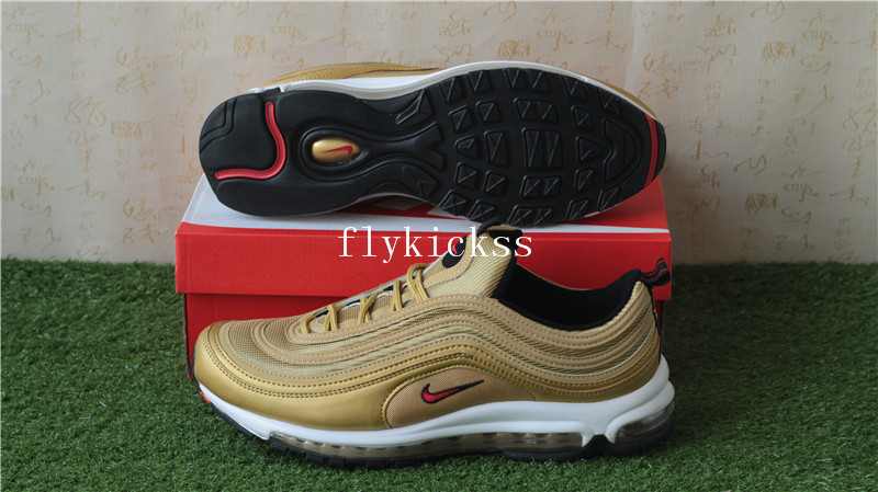 Authentic Nike Air Max 97 OG Gold Metallic Gold